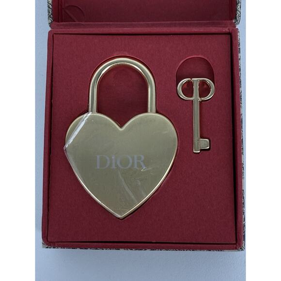 Christian Dior Padlock Charm Keychain 2023 Key and Lock Heart - Picture 2 of 7